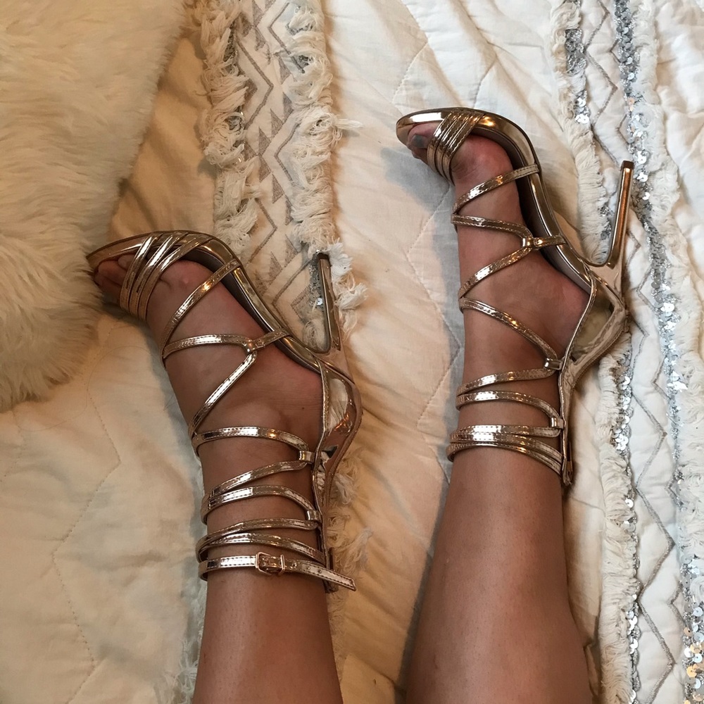 Steve Madden metallic heels